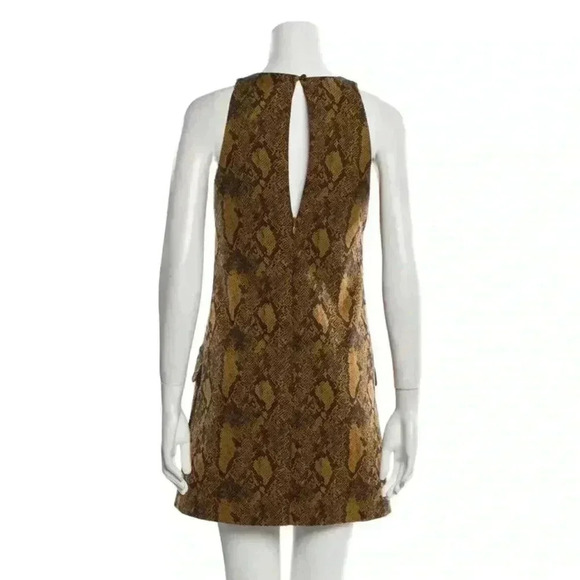 Joie Shift Dress XXS yellow and black animal print, oversized, sleeveless, good - Picture 5 of 8